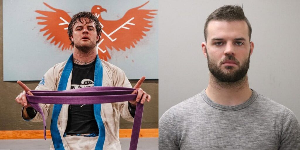 Two photos of neo nazi Iam Michael Elliott.